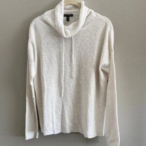 Eileen Fisher White Linen and Cotton Blend Sweater